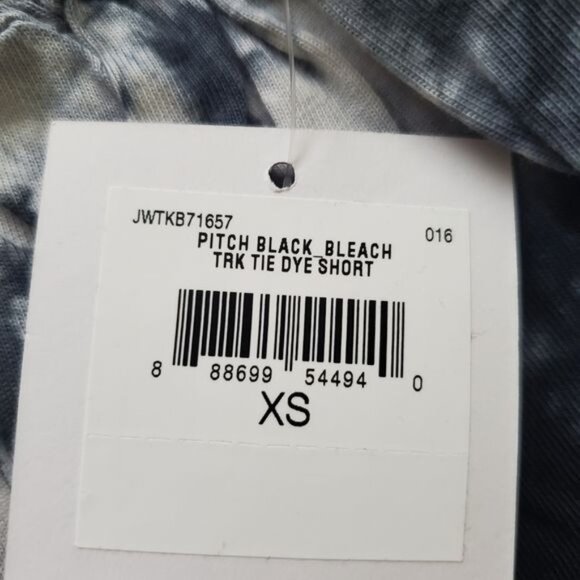 Juicy by juicy Couture women's shorts Pitch Black Bleach TRK Tie Dye Sz XS new - Picture 7 of 9